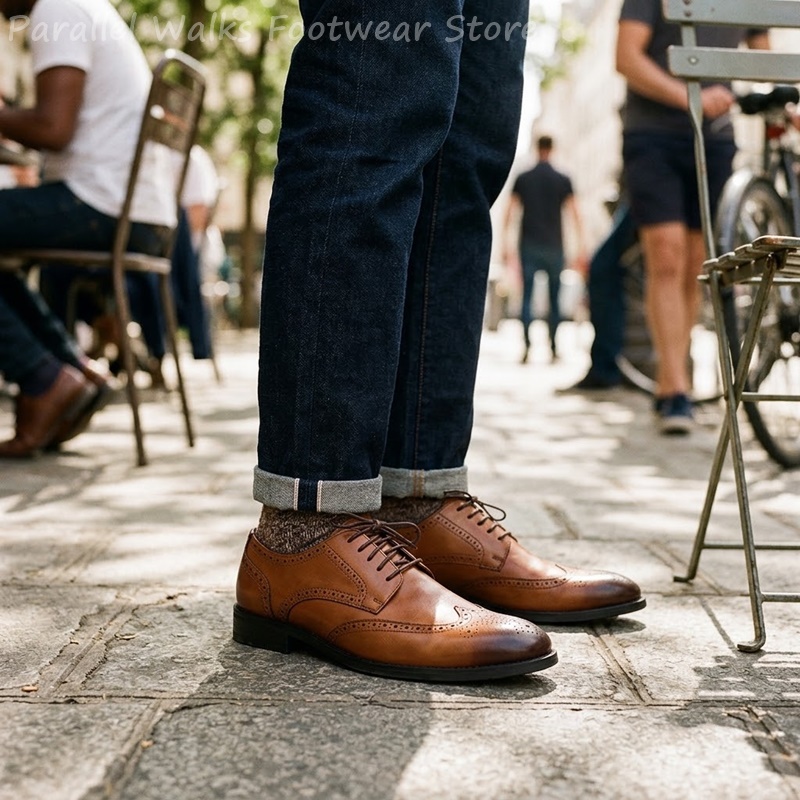 Men Shoes For Wedding - Scarpe Derby Brogue da uomo, eleganti,
