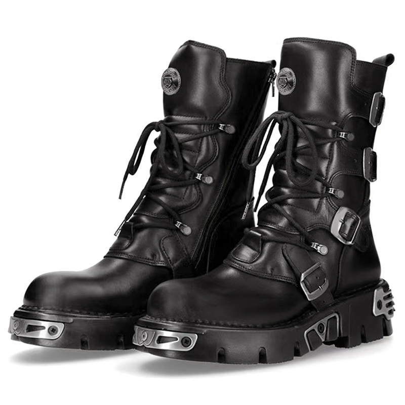 Men Shoes Type - stivali da moto alti punk gotici
