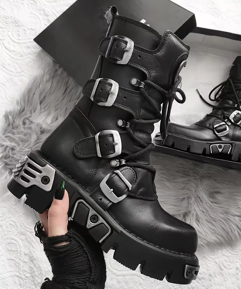 stivali da moto alti punk goti - Men Shoes Type recensione e prezzo